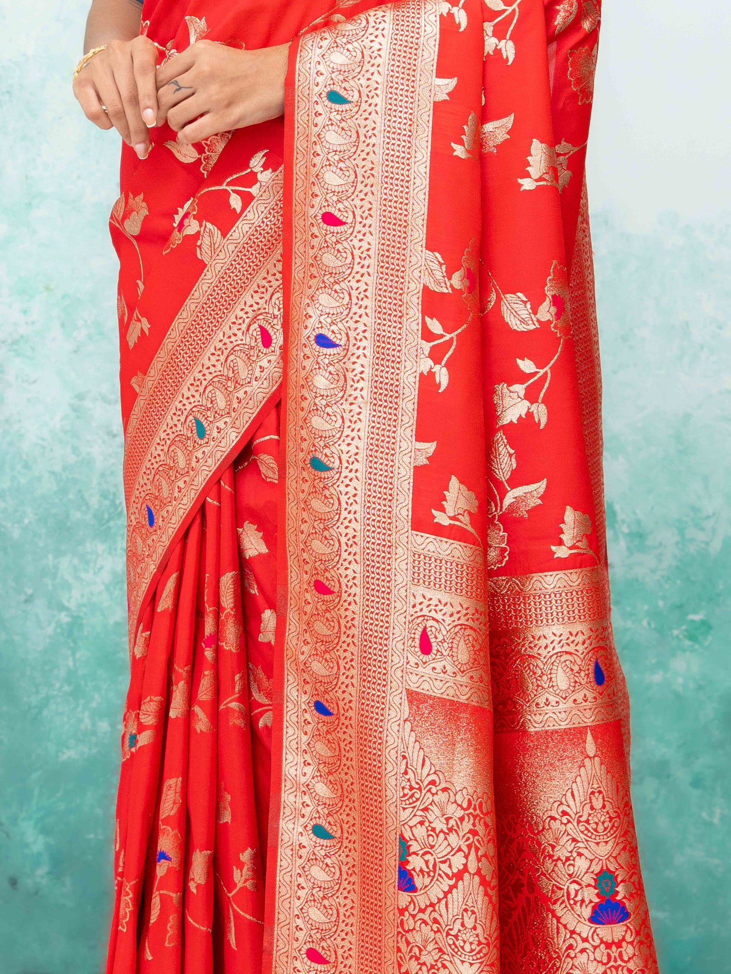 Red Banarasi Silk Saree