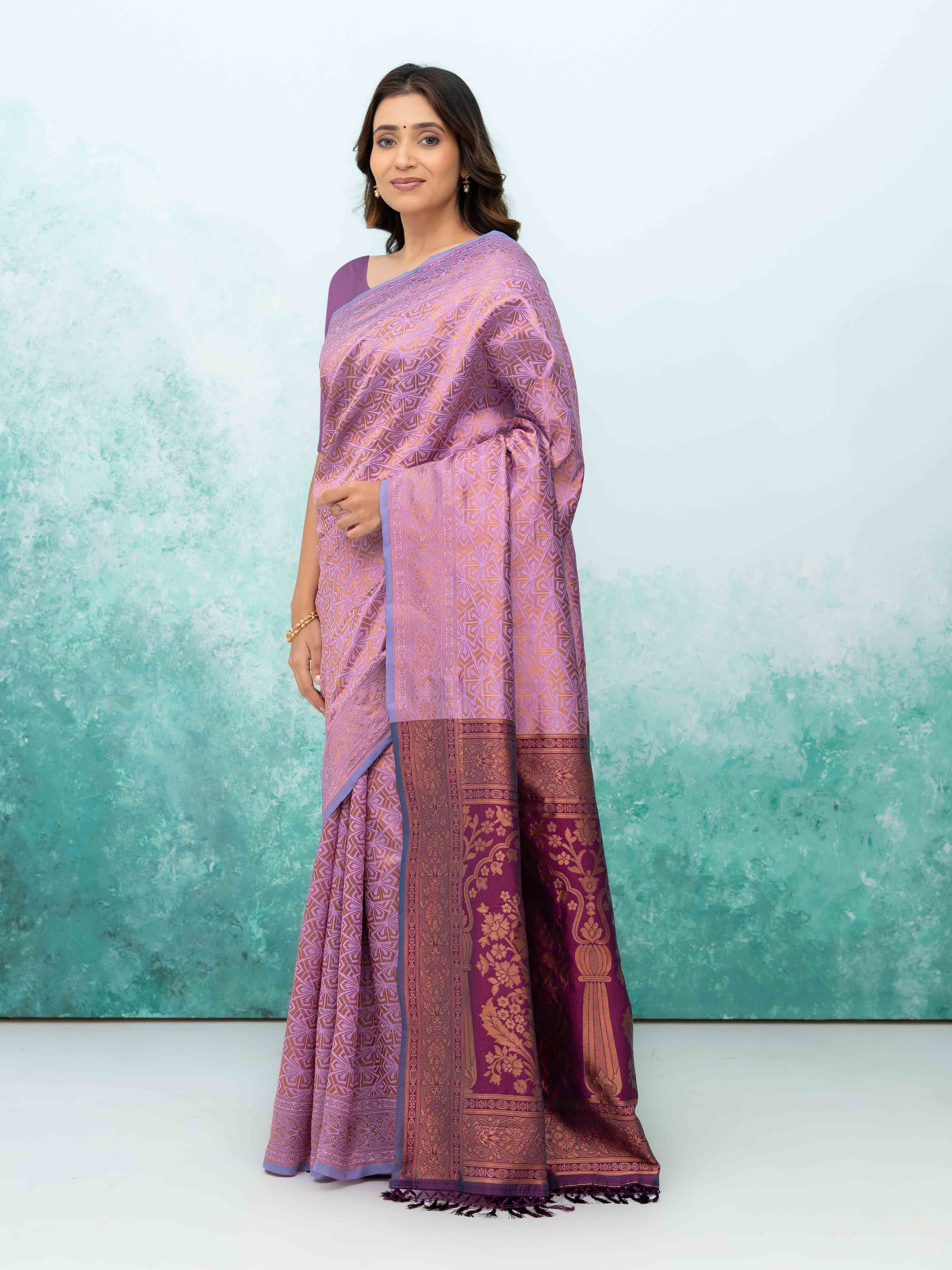 Pink Poly Silk Saree