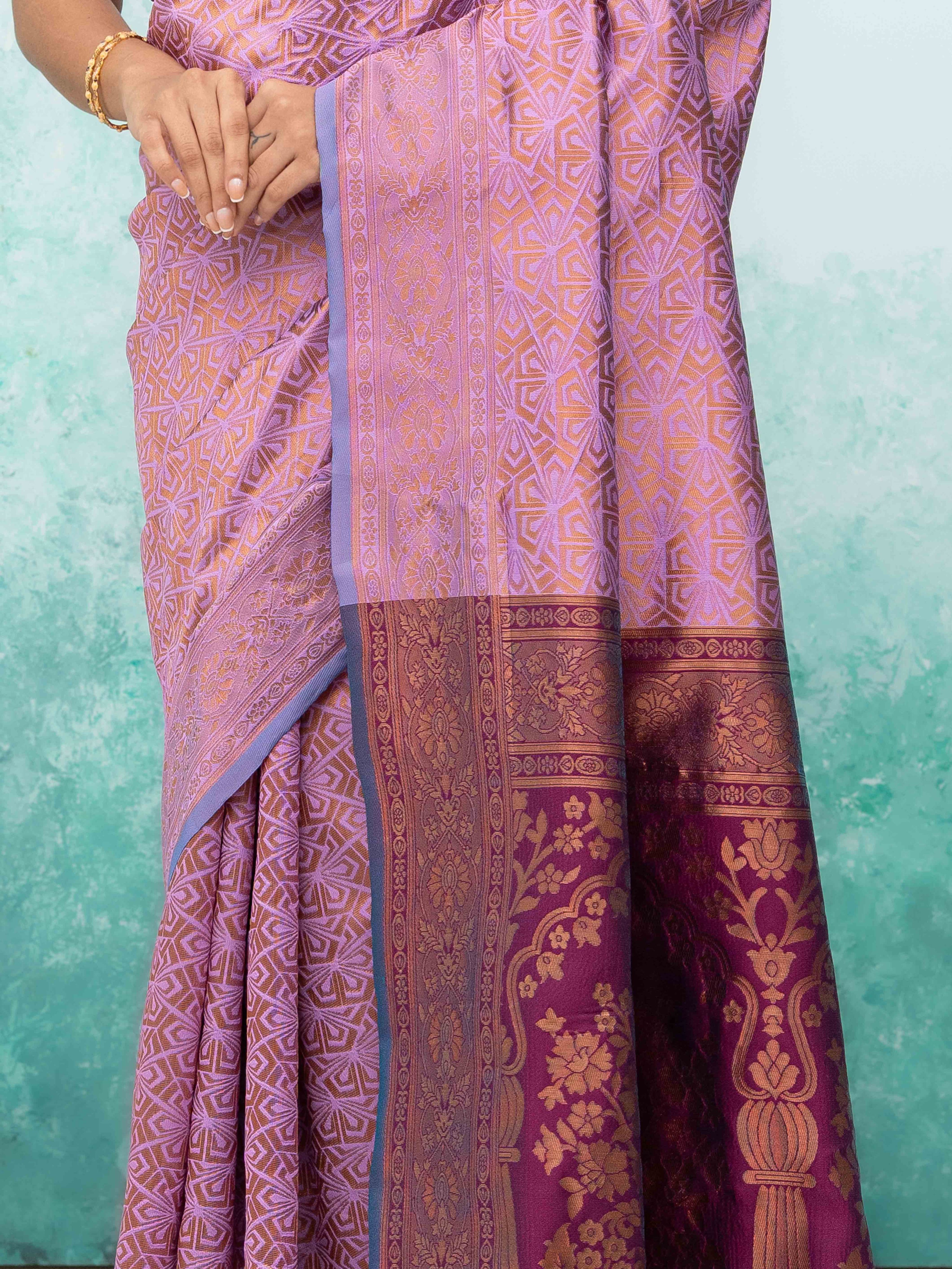 Pink Poly Silk Saree