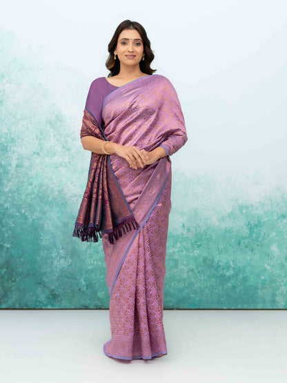 Pink Poly Silk Saree