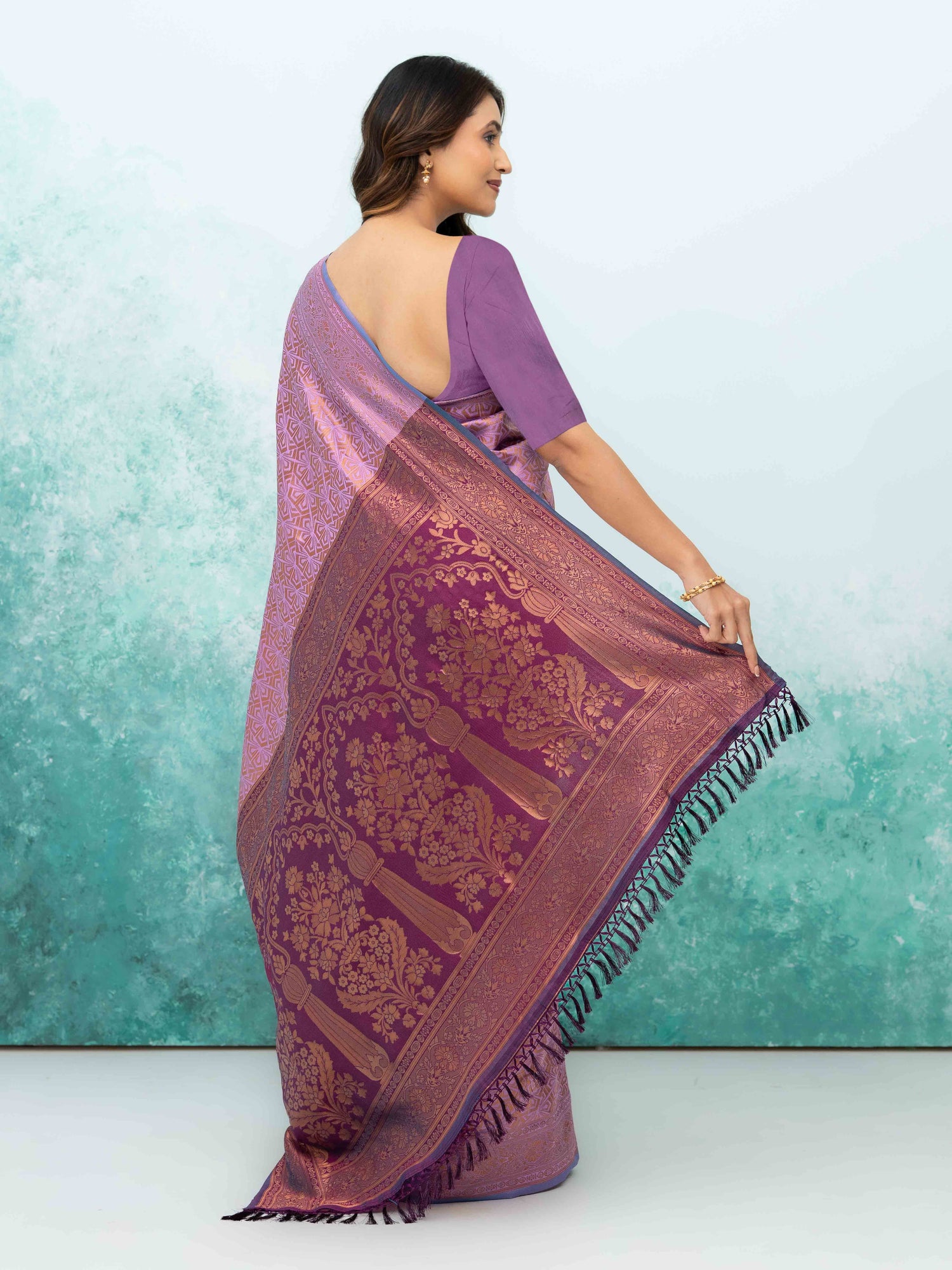 Pink Poly Silk Saree