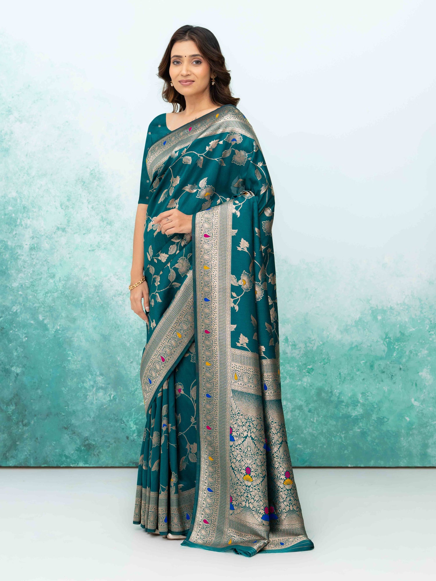Rama Banarasi Silk Saree