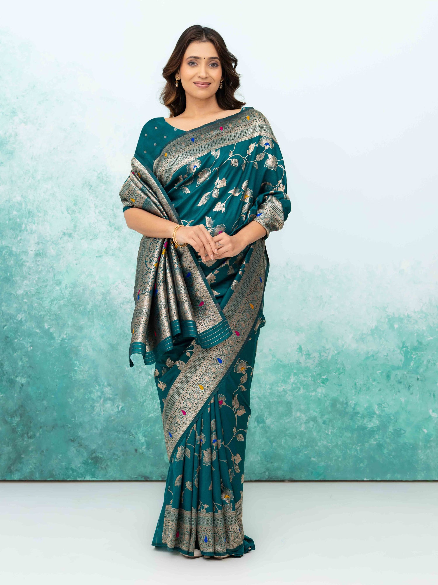 Rama Banarasi Silk Saree