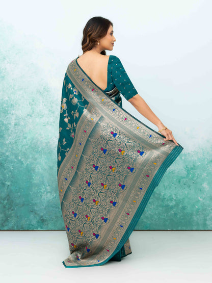 Rama Banarasi Silk Saree
