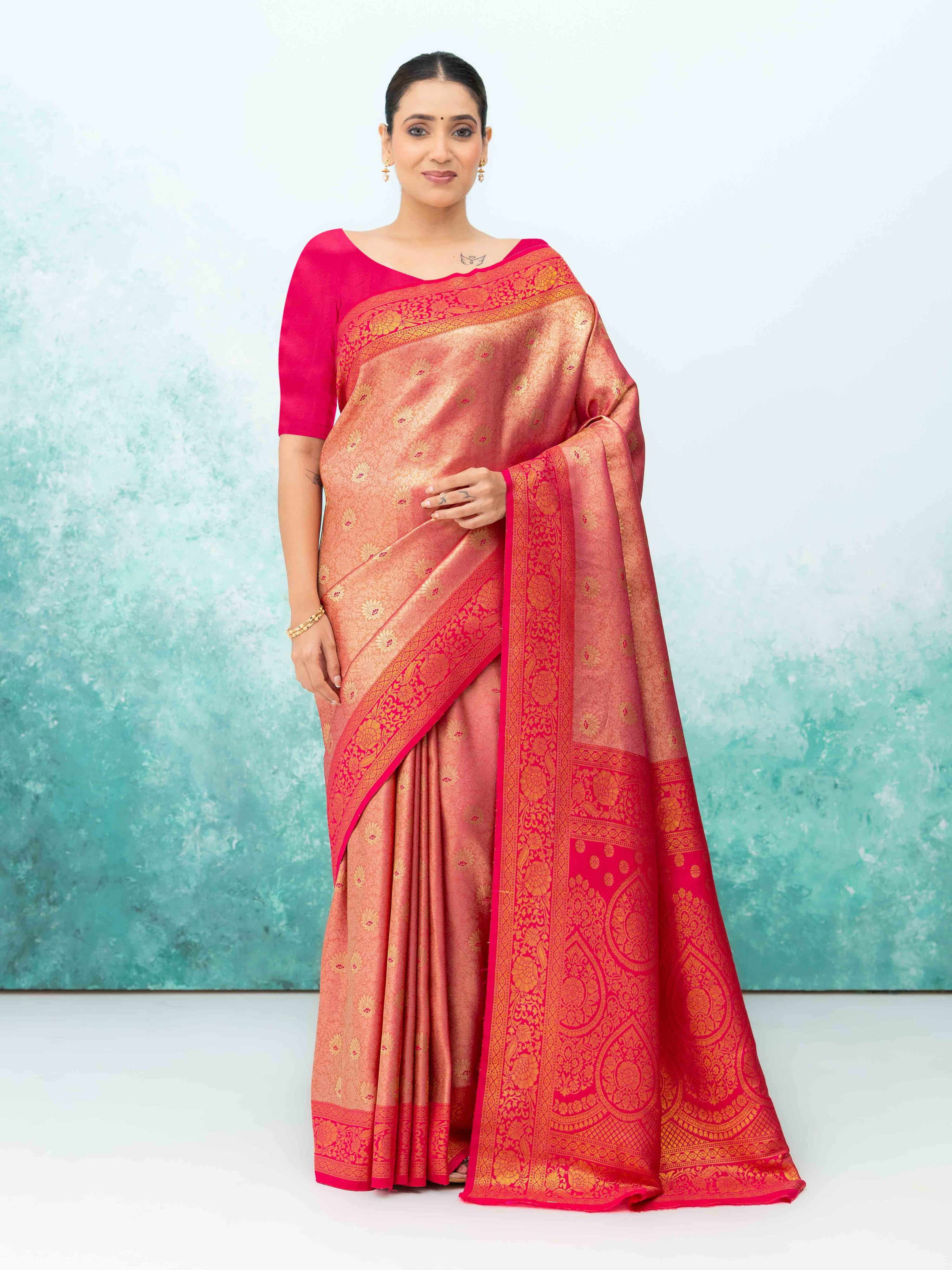 Pink Kanchivaram Saree