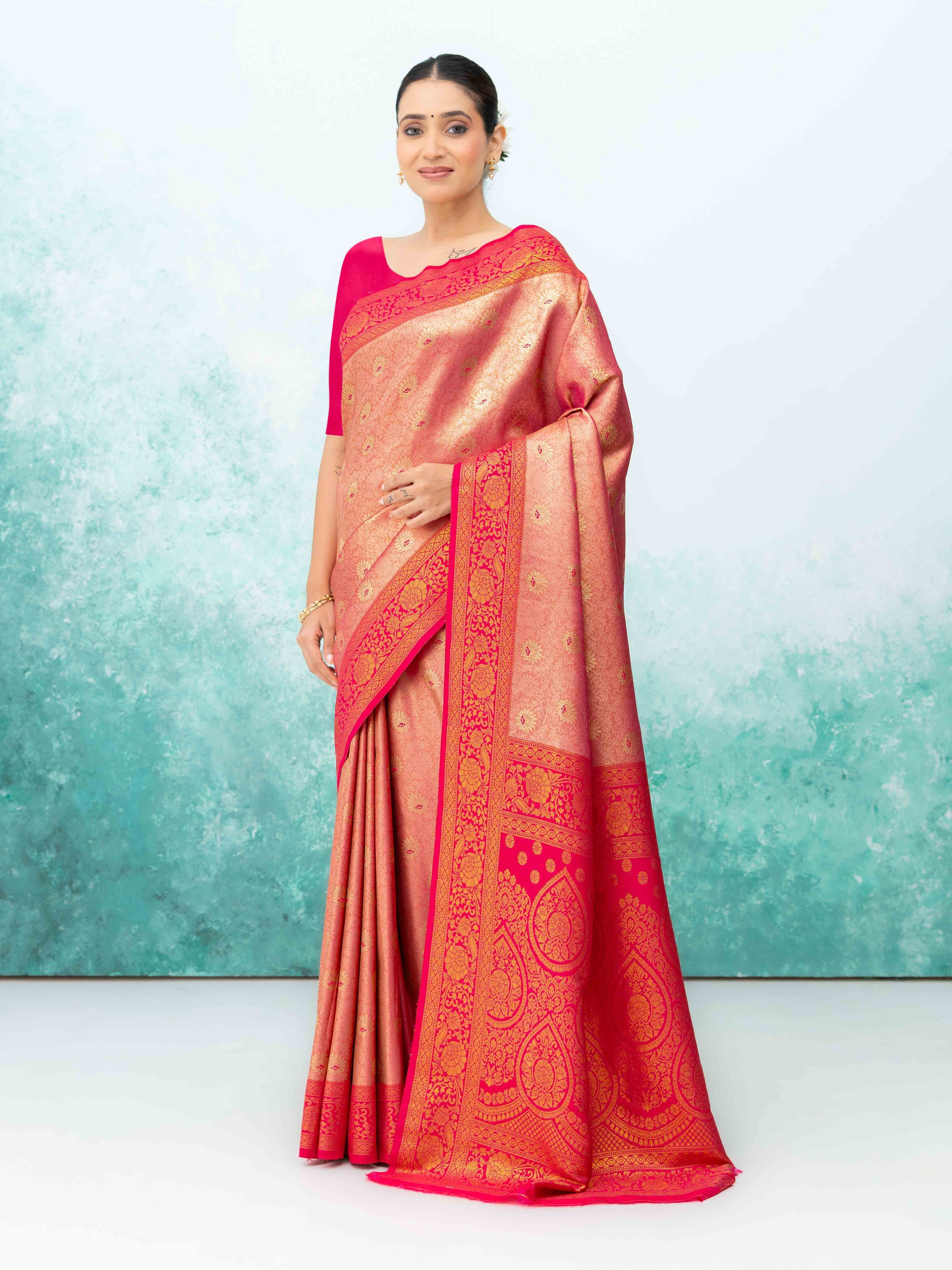 Pink Kanchivaram Saree