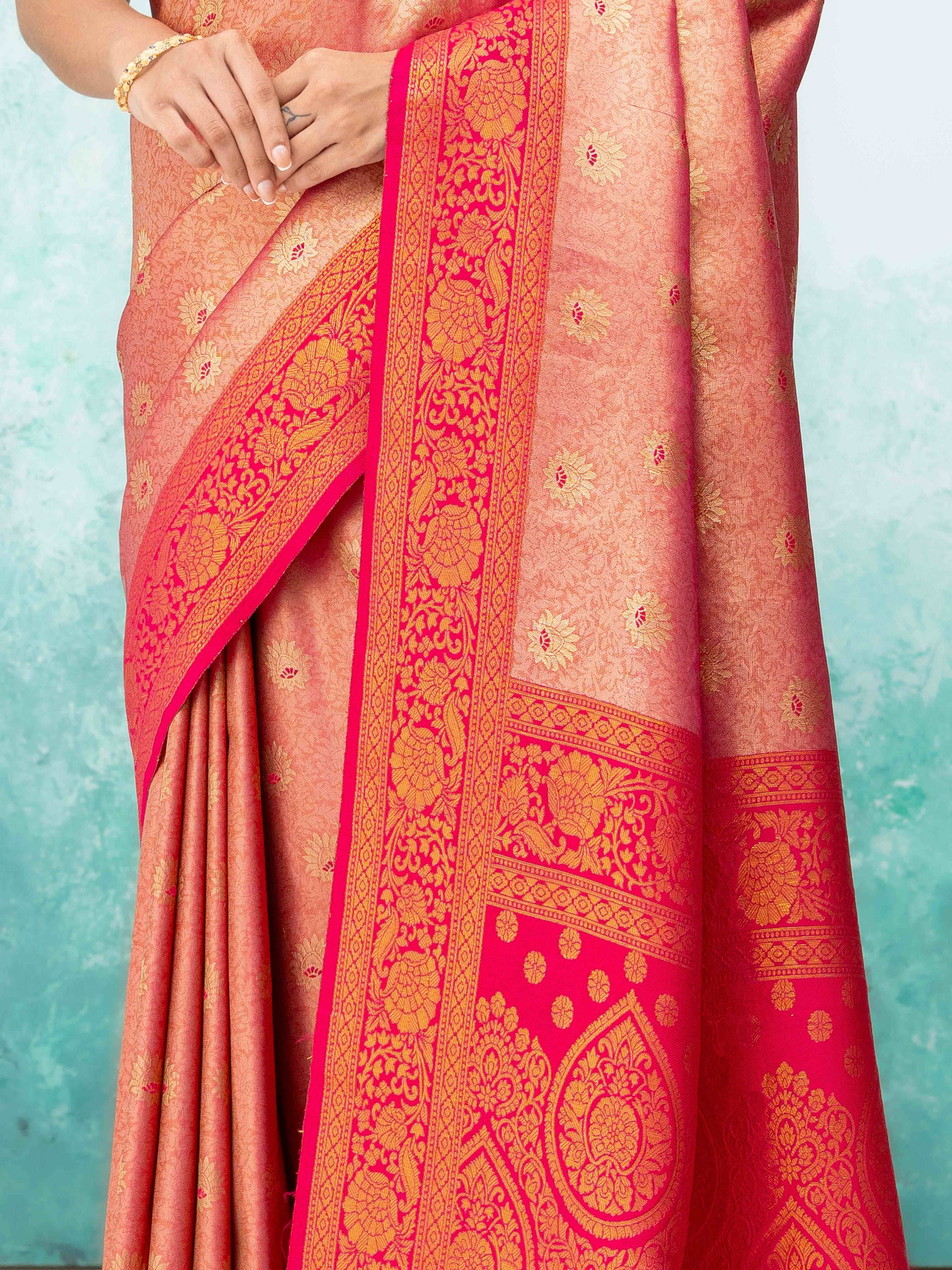 Pink Kanchivaram Saree