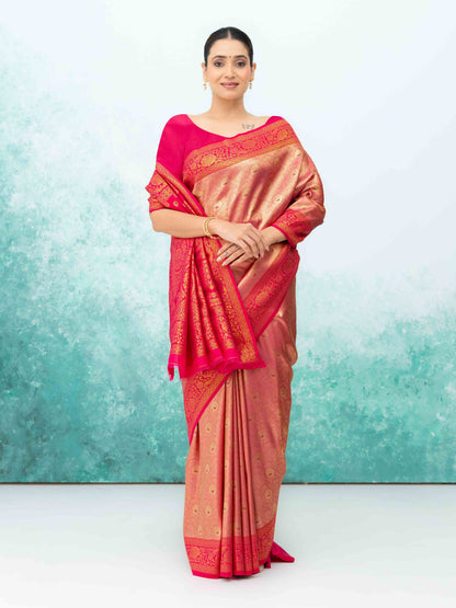 Pink Kanchivaram Saree