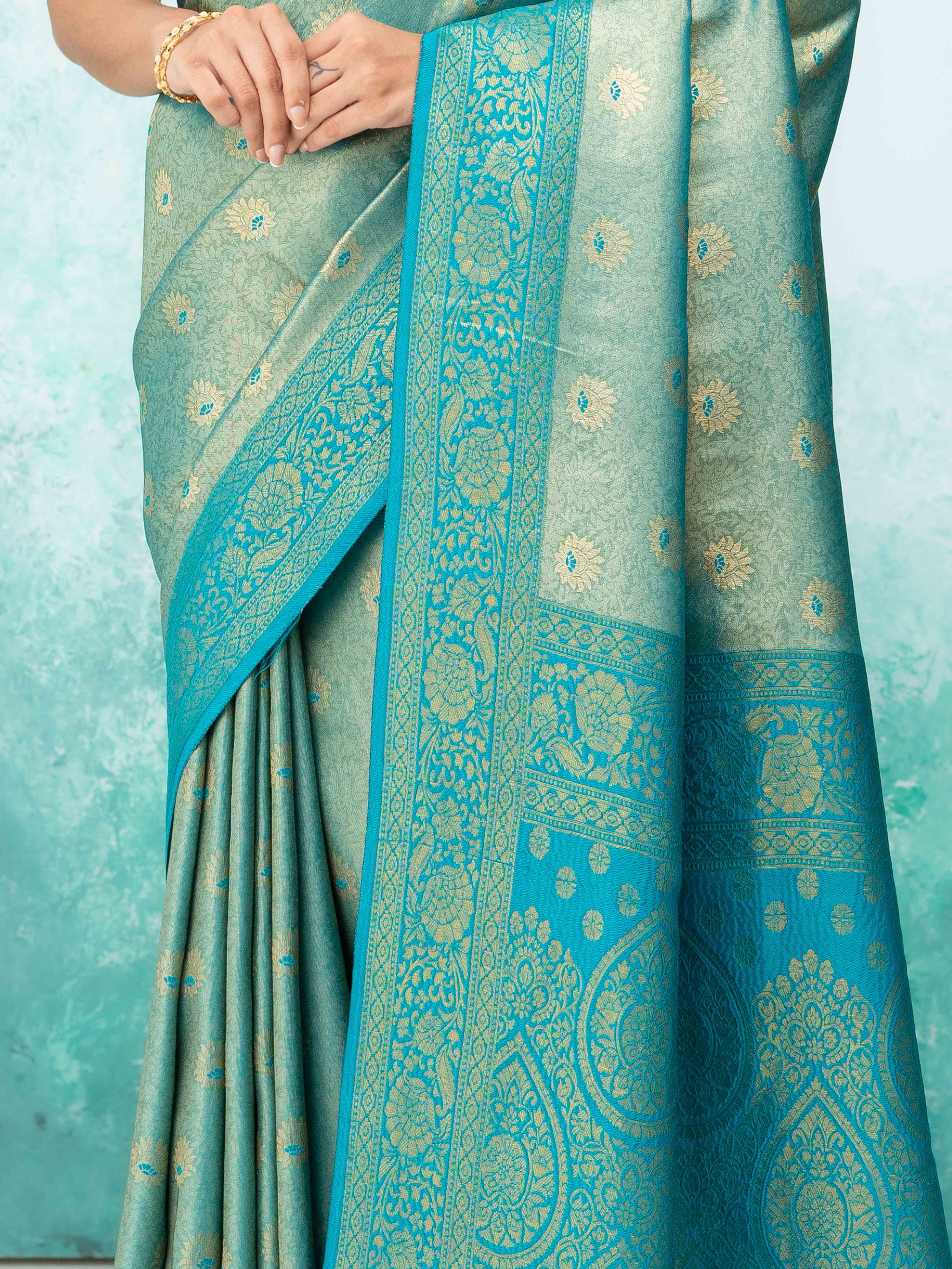 Sky Blue Kanchivaram Saree