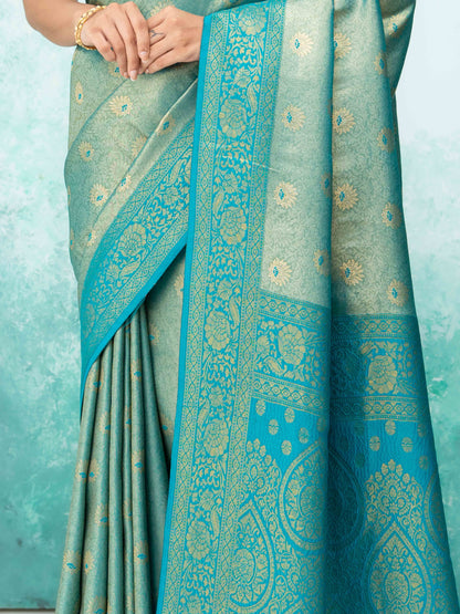 Sky Blue Kanchivaram Saree