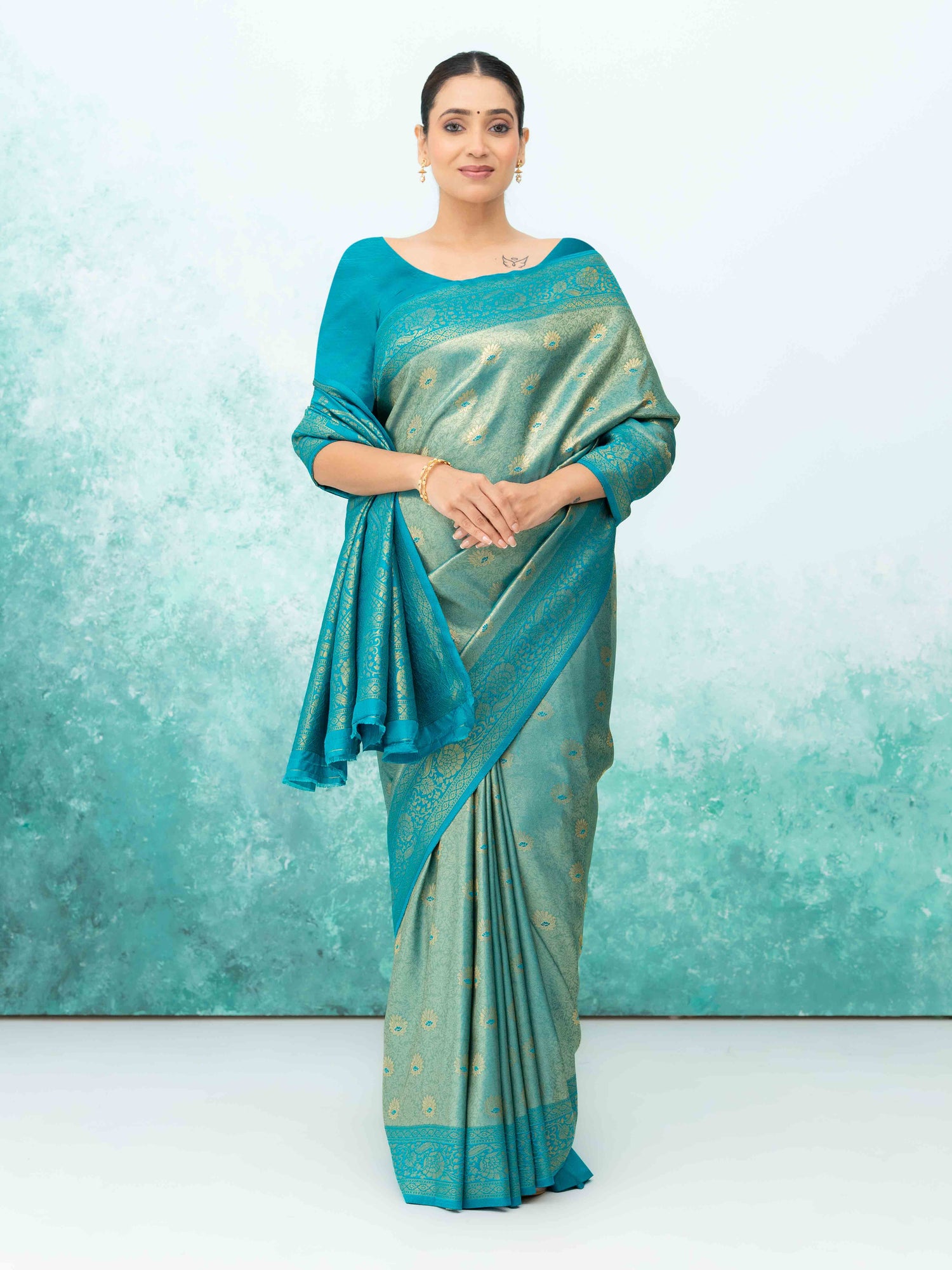 Sky Blue Kanchivaram Saree