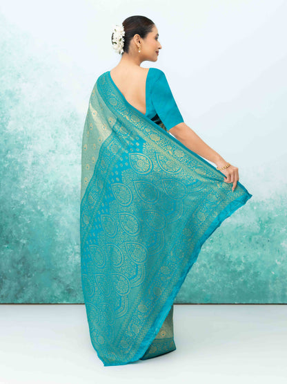 Sky Blue Kanchivaram Saree