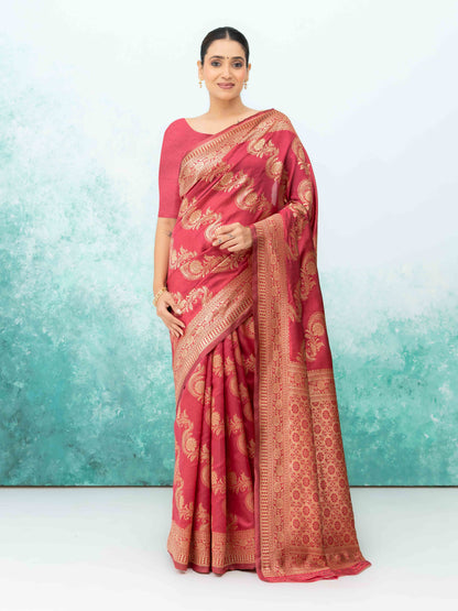 Red Mysore Silk Saree