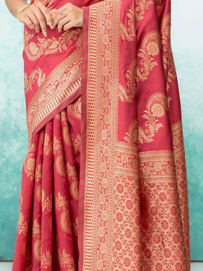 Red Mysore Silk Saree