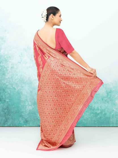Red Mysore Silk Saree