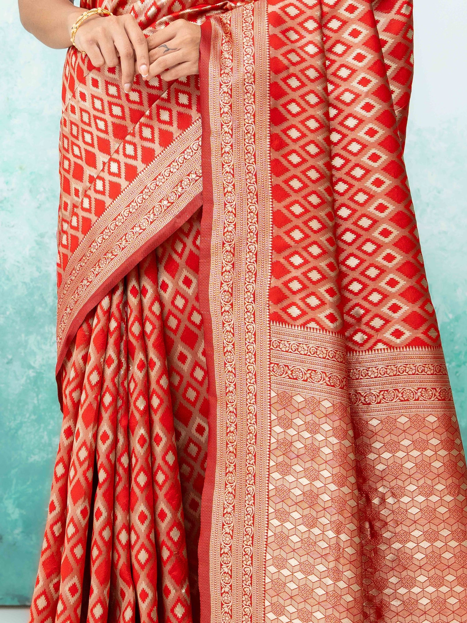 Red Mysore Silk Saree