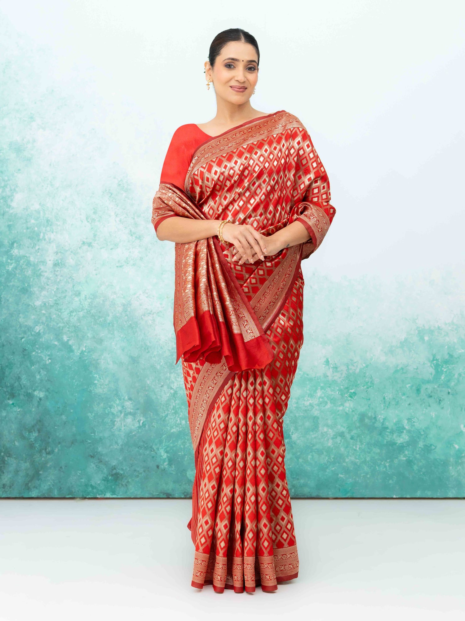 Red Mysore Silk Saree