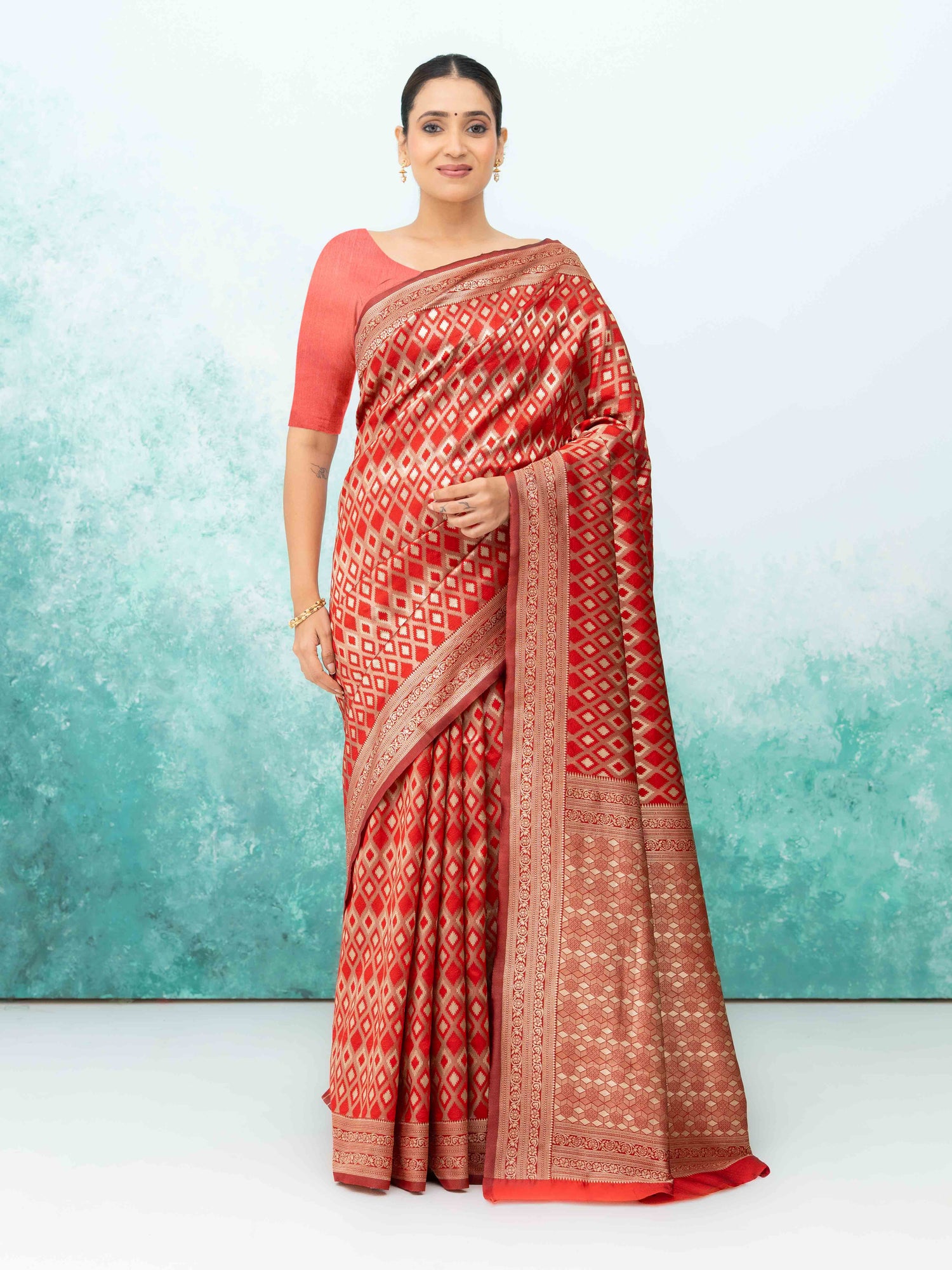 Maroon Mysore Silk Saree