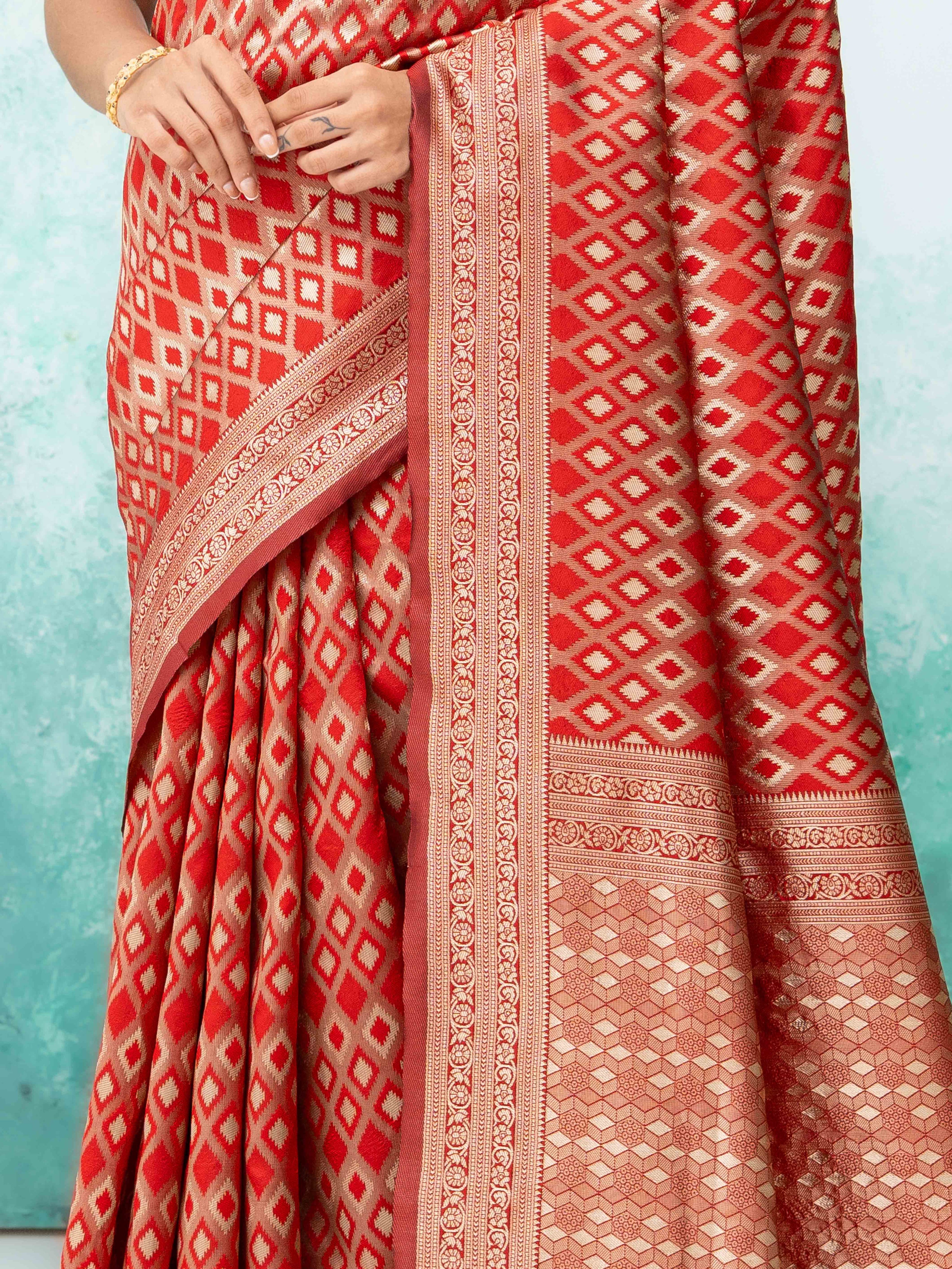 Maroon Mysore Silk Saree