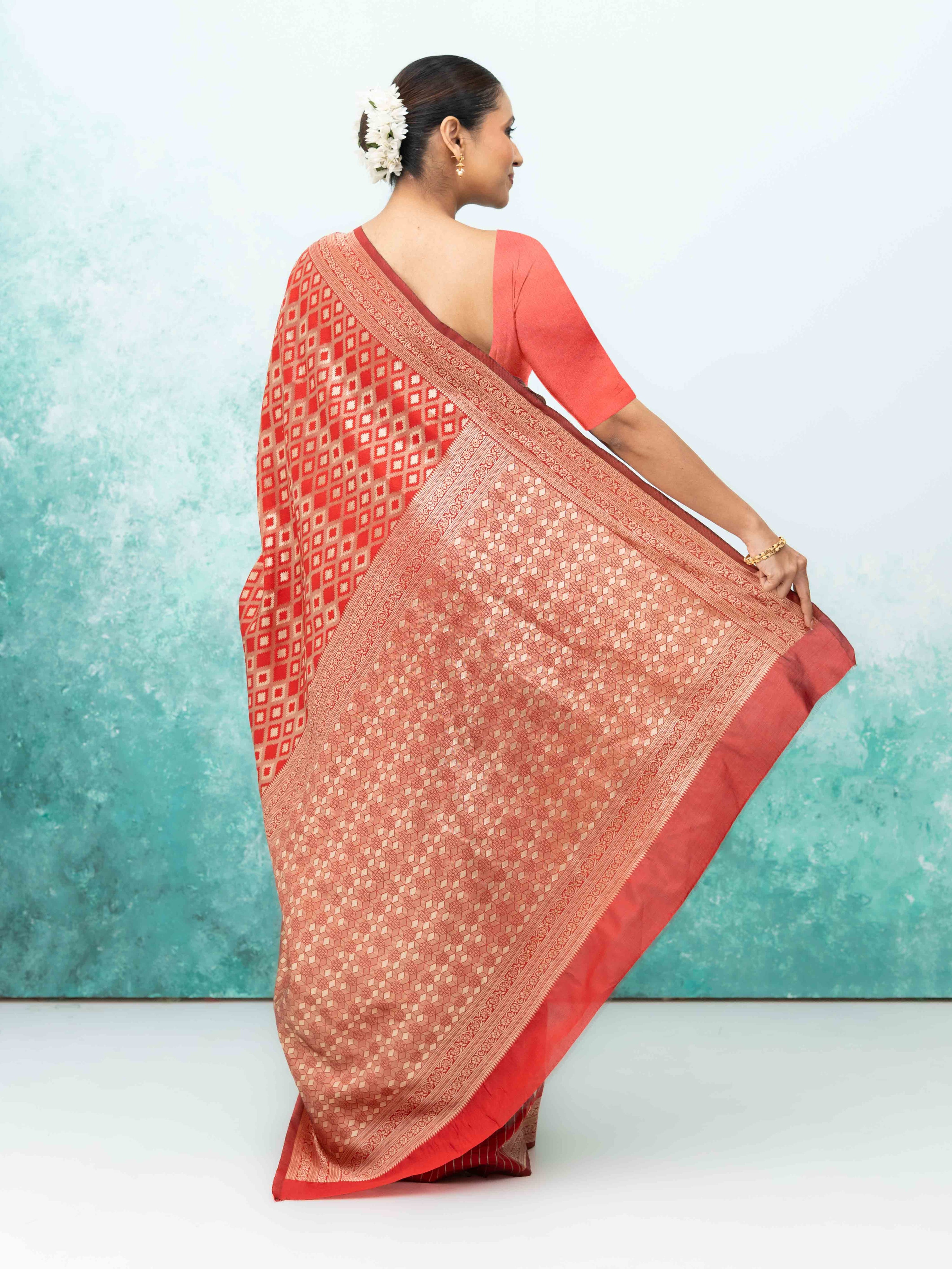 Maroon Mysore Silk Saree