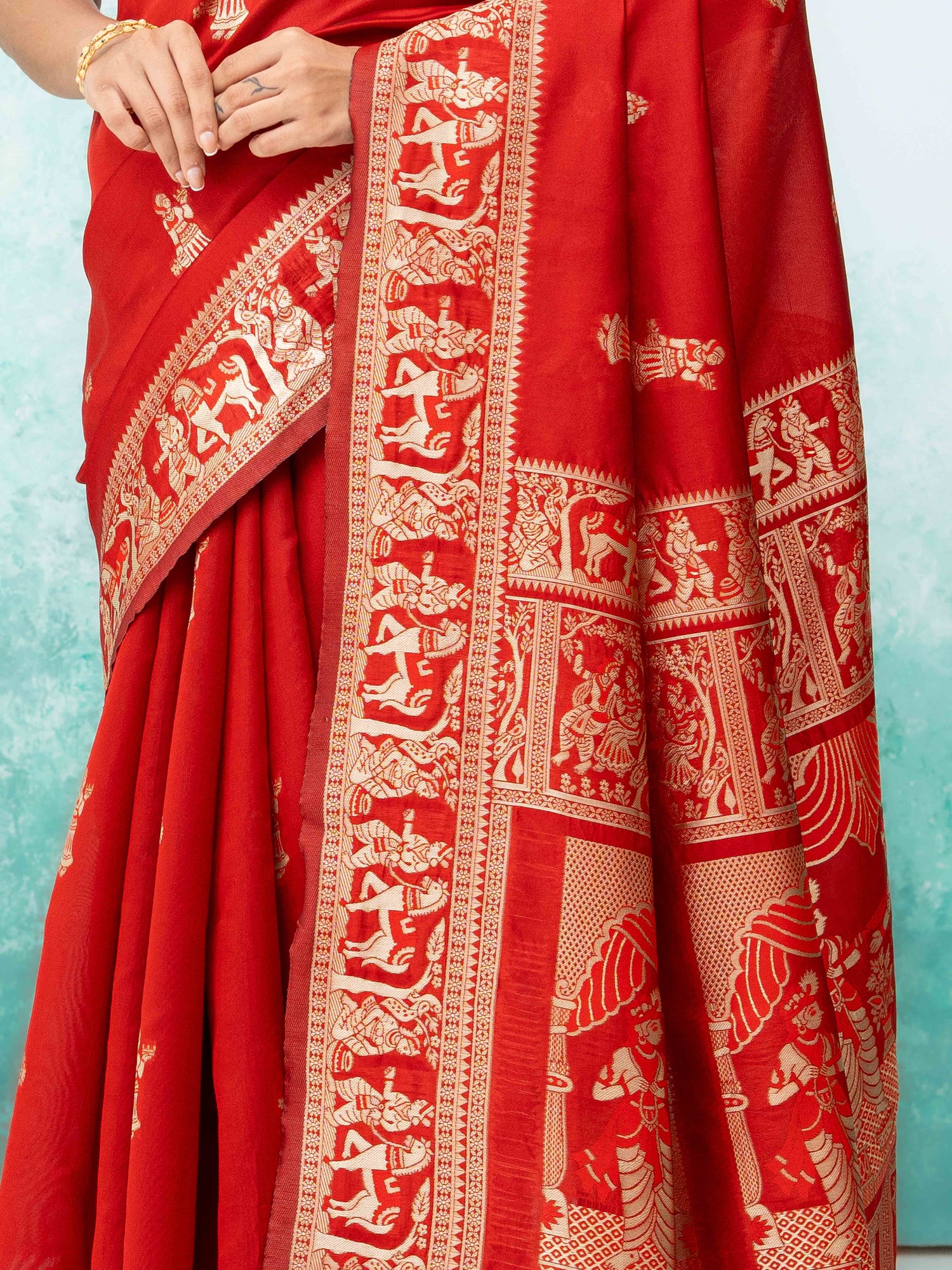 Red Banarasi Silk Saree