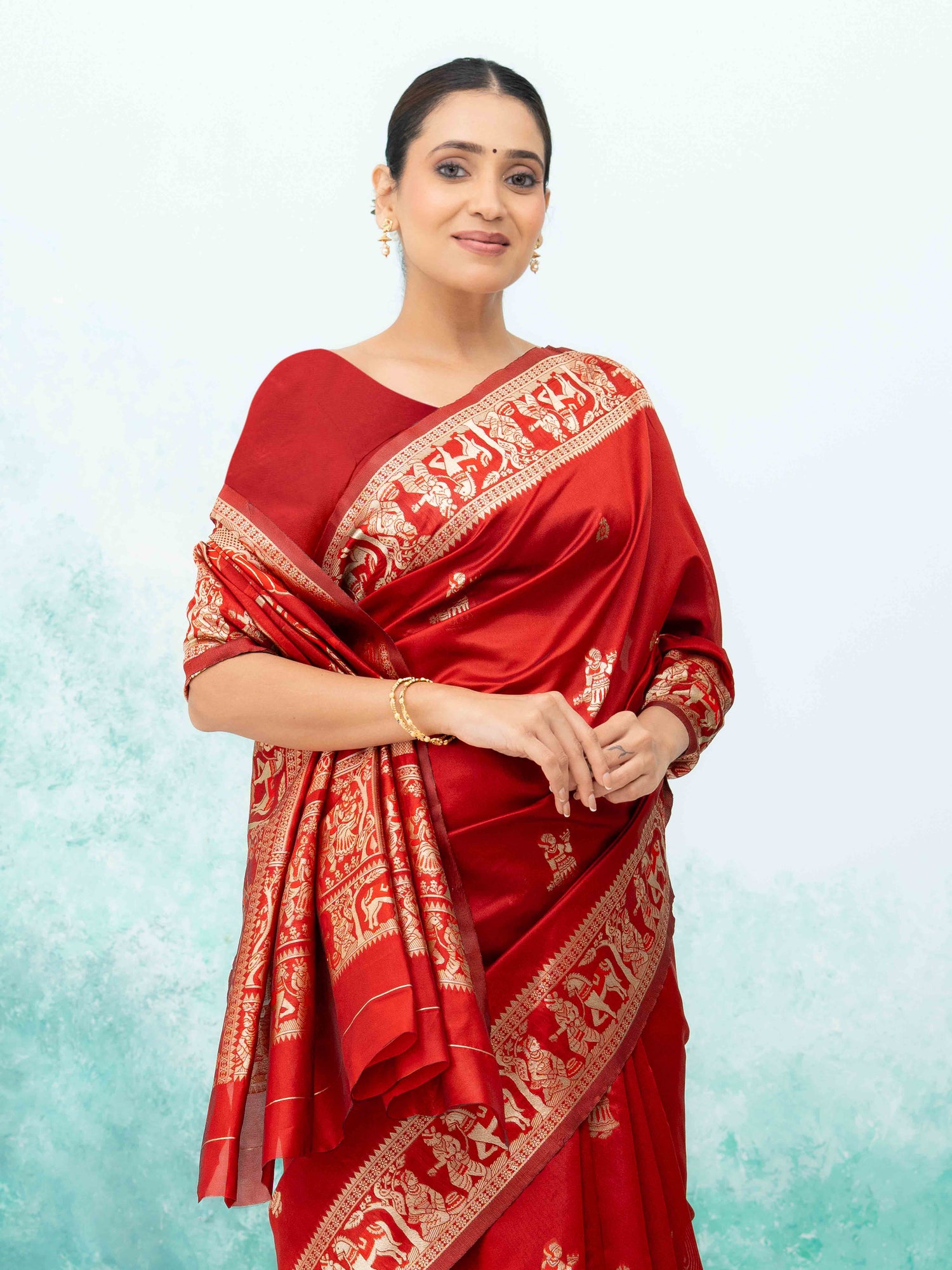 Red Banarasi Silk Saree