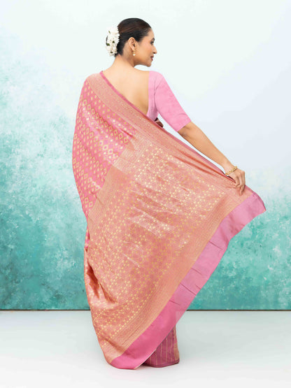 Pink Mysore Silk Saree