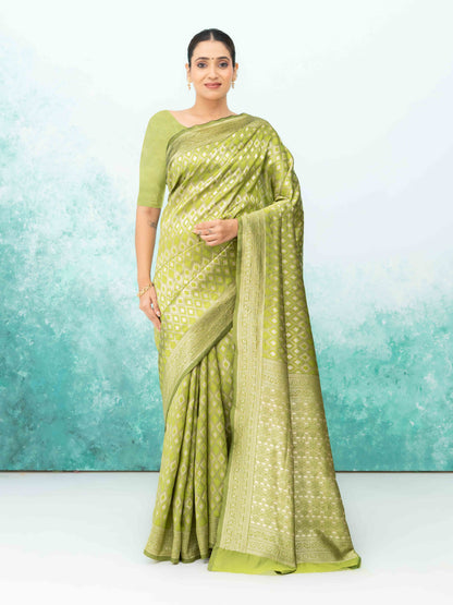 Light Green Mysore Silk Saree