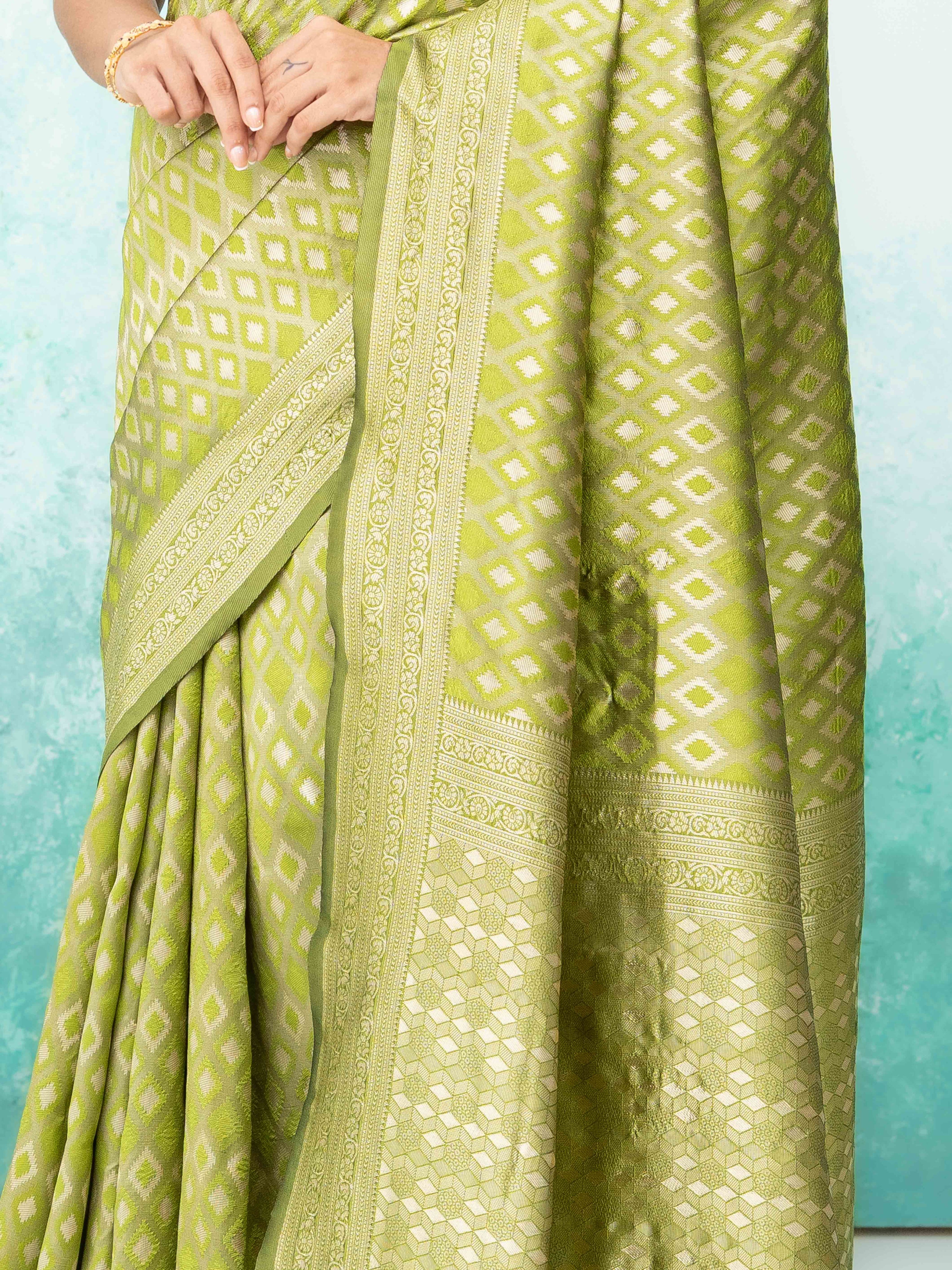 Light Green Mysore Silk Saree