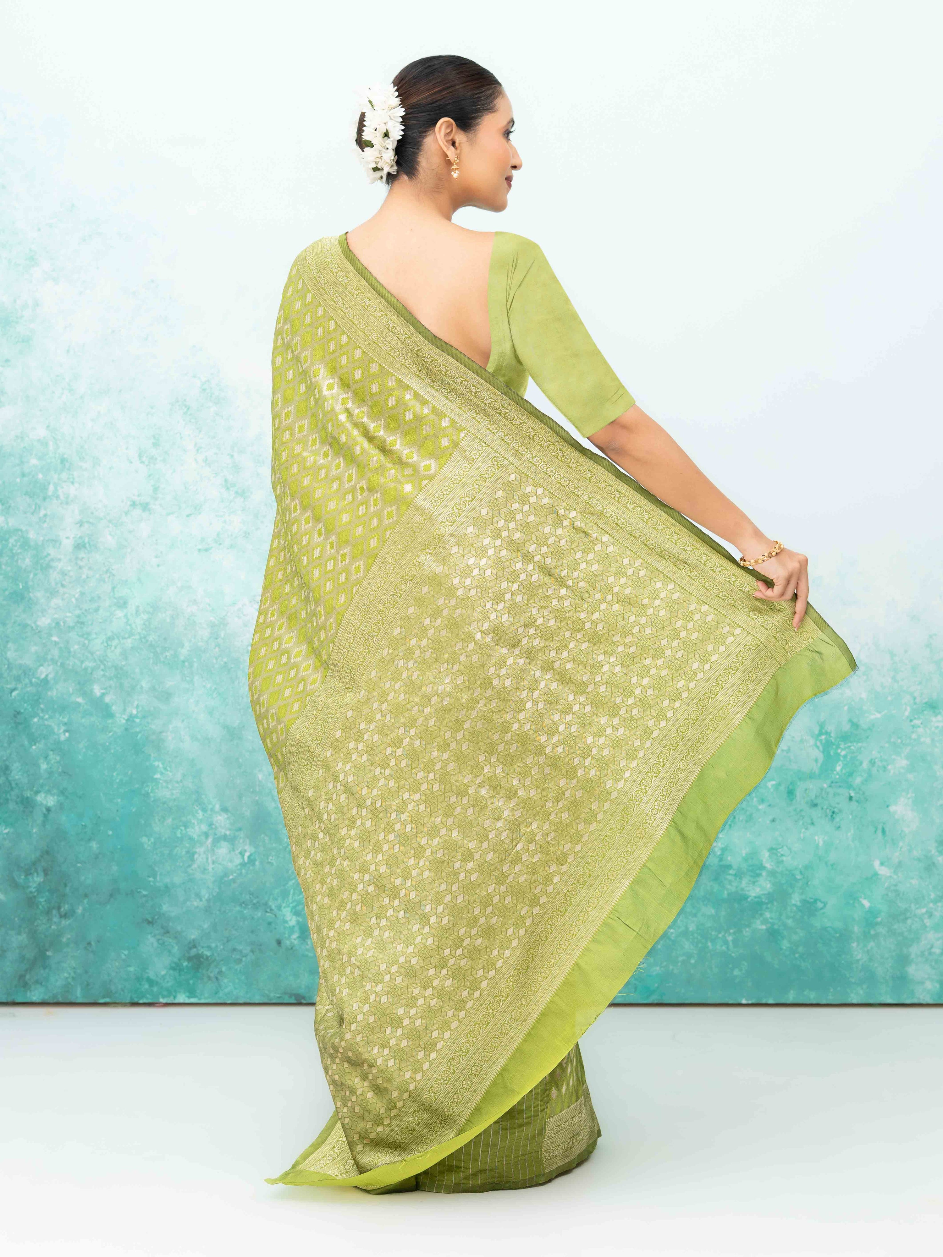 Light Green Mysore Silk Saree