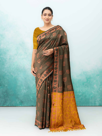 Green Poly Silk Saree