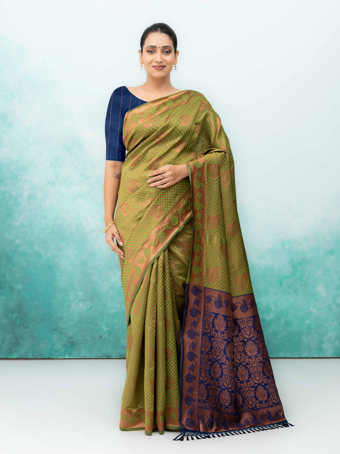 Green Poly Silk Saree