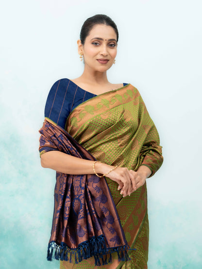 Green Poly Silk Saree