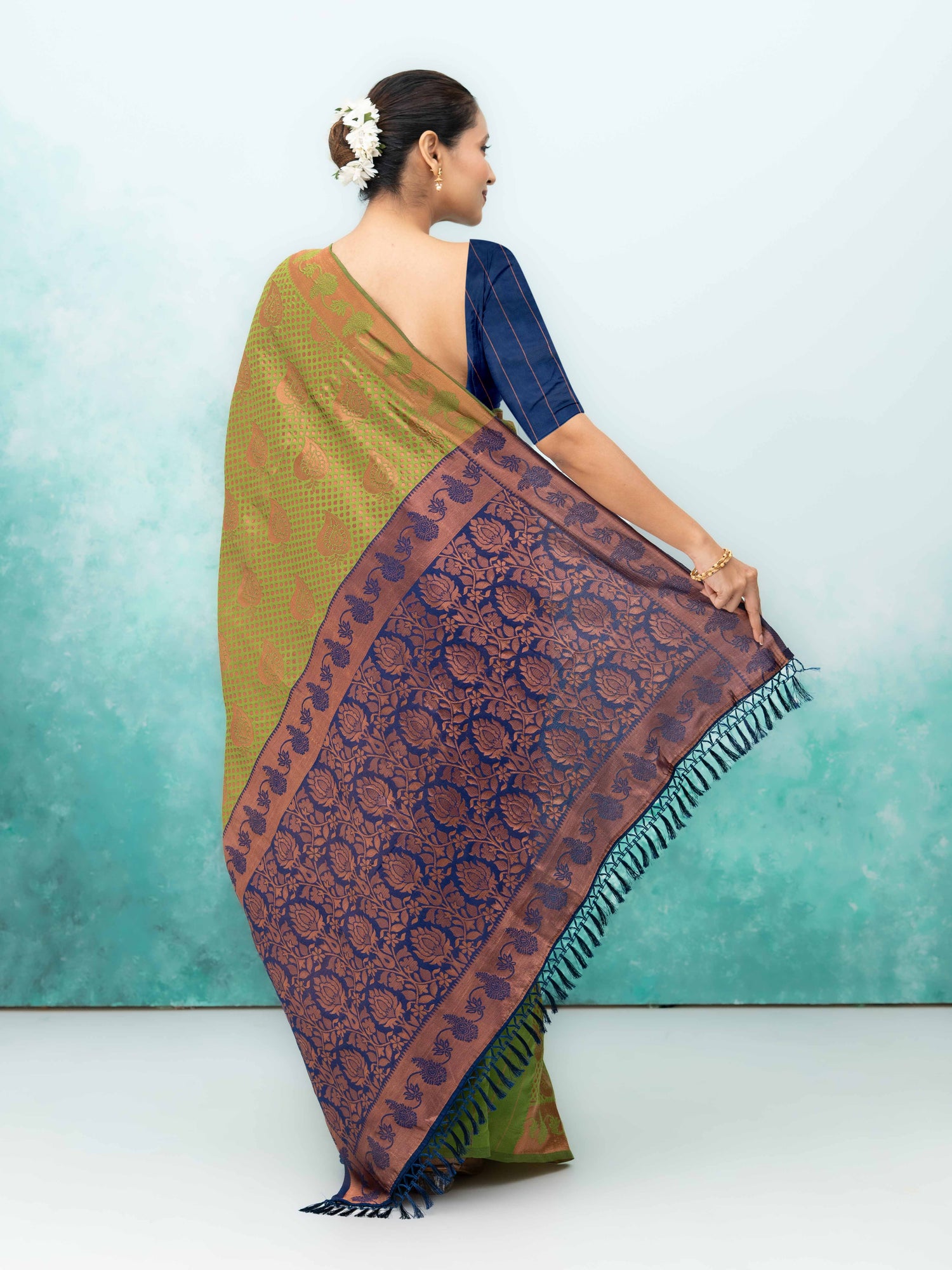 Green Poly Silk Saree