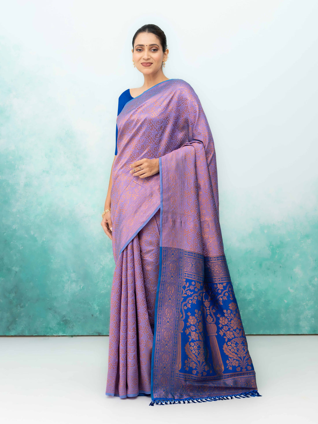 Purple Poly Silk Saree