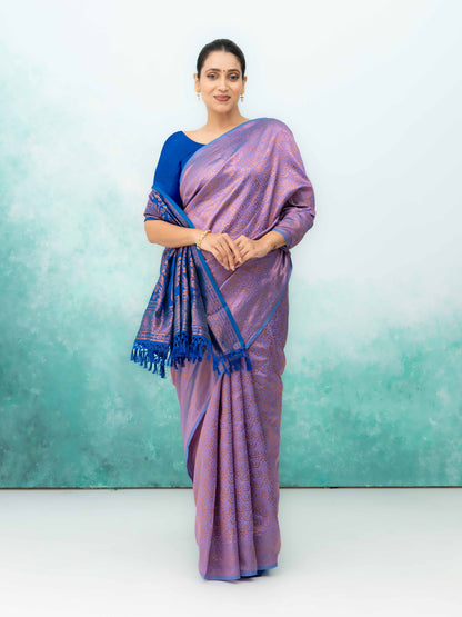 Purple Poly Silk Saree