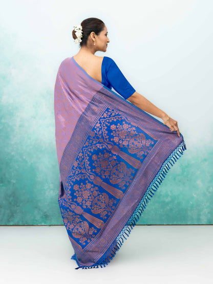 Purple Poly Silk Saree