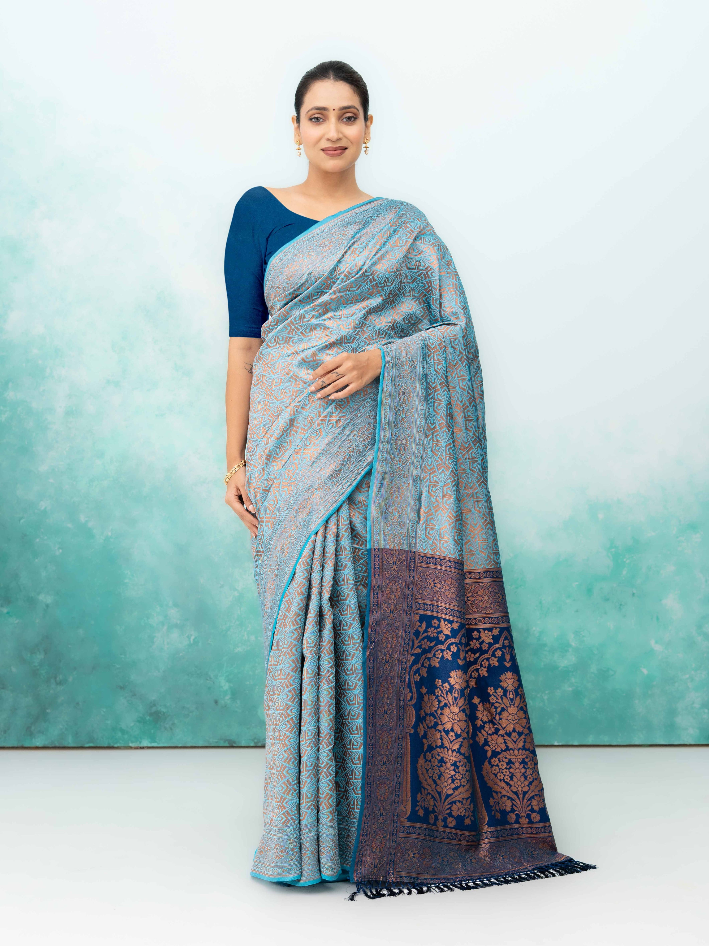 Firoji Poly Silk Saree