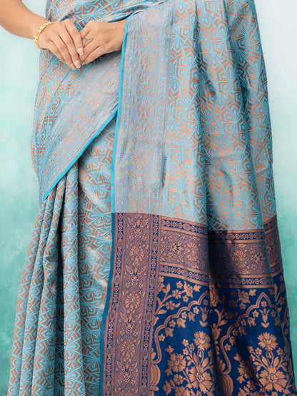Firoji Poly Silk Saree