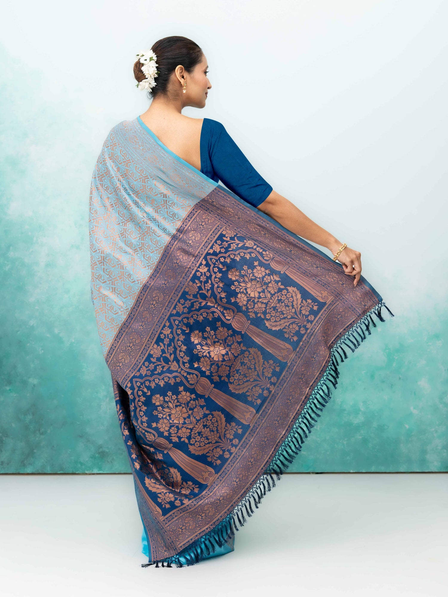 Firoji Poly Silk Saree