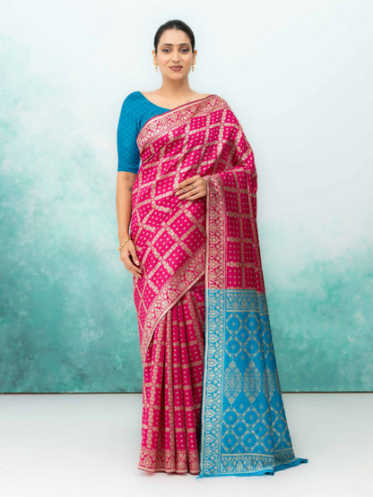 Pink Poly Silk Saree