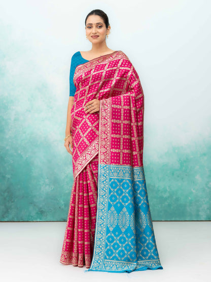 Pink Poly Silk Saree