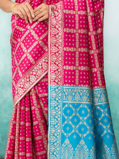 Pink Poly Silk Saree