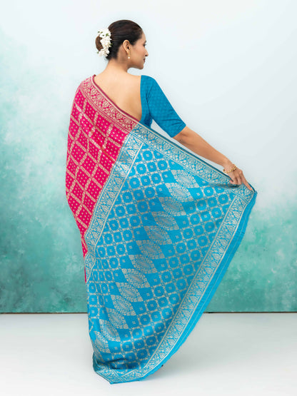 Pink Poly Silk Saree