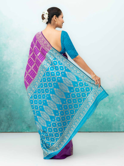 Purple Poly Silk Saree