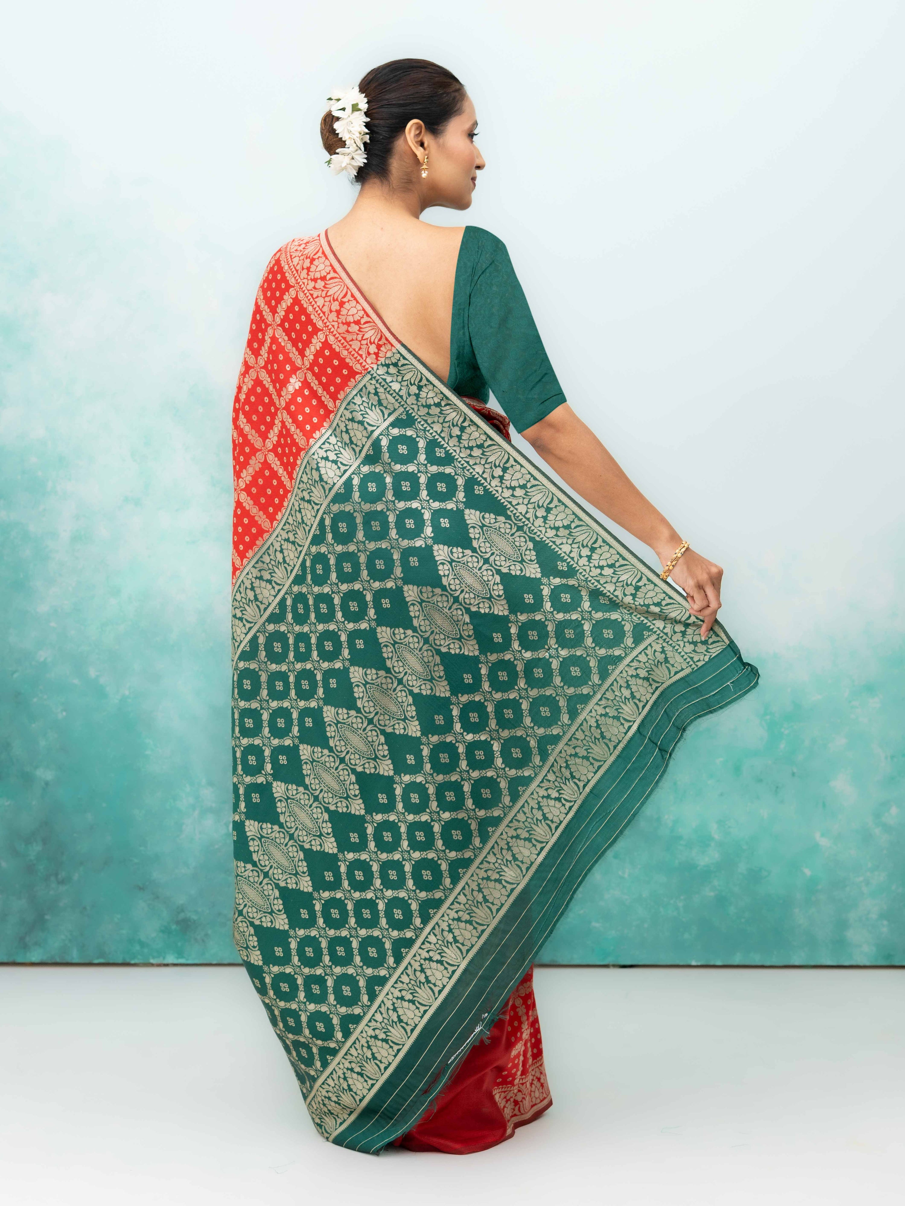 Red Poly Silk Saree