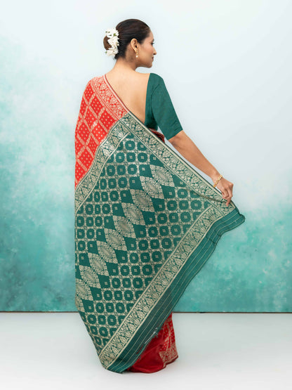 Red Poly Silk Saree