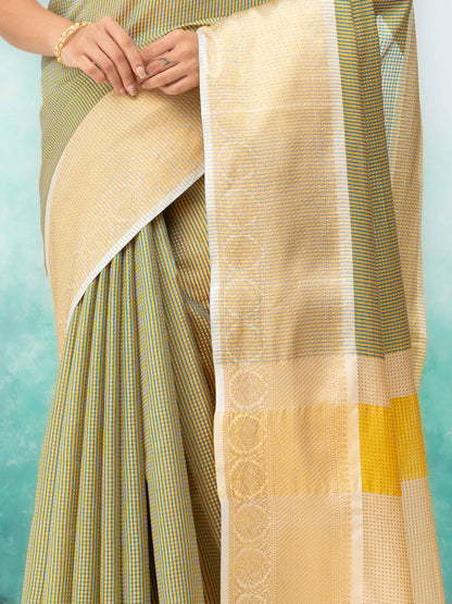 Green Cotton Silk Saree
