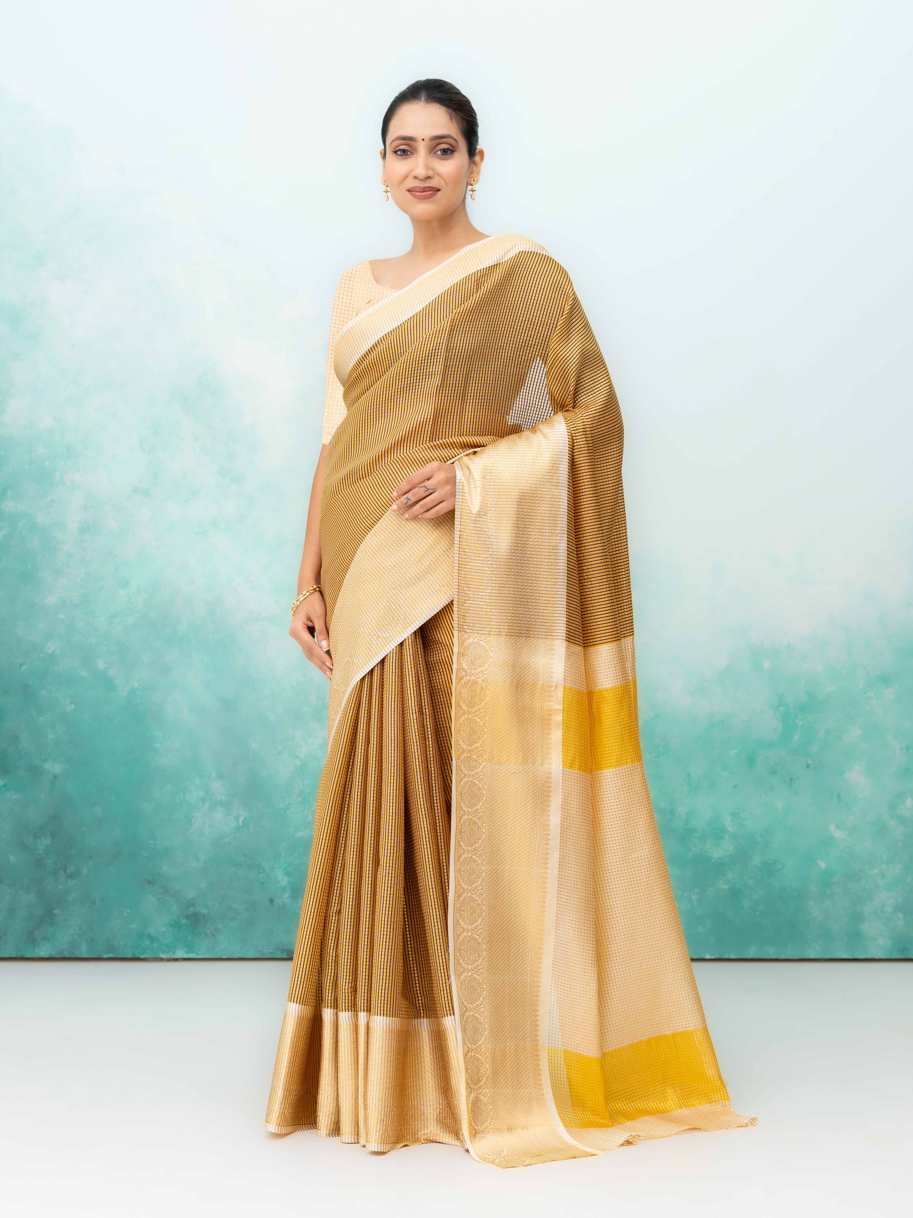 Purple Cotton Silk Saree