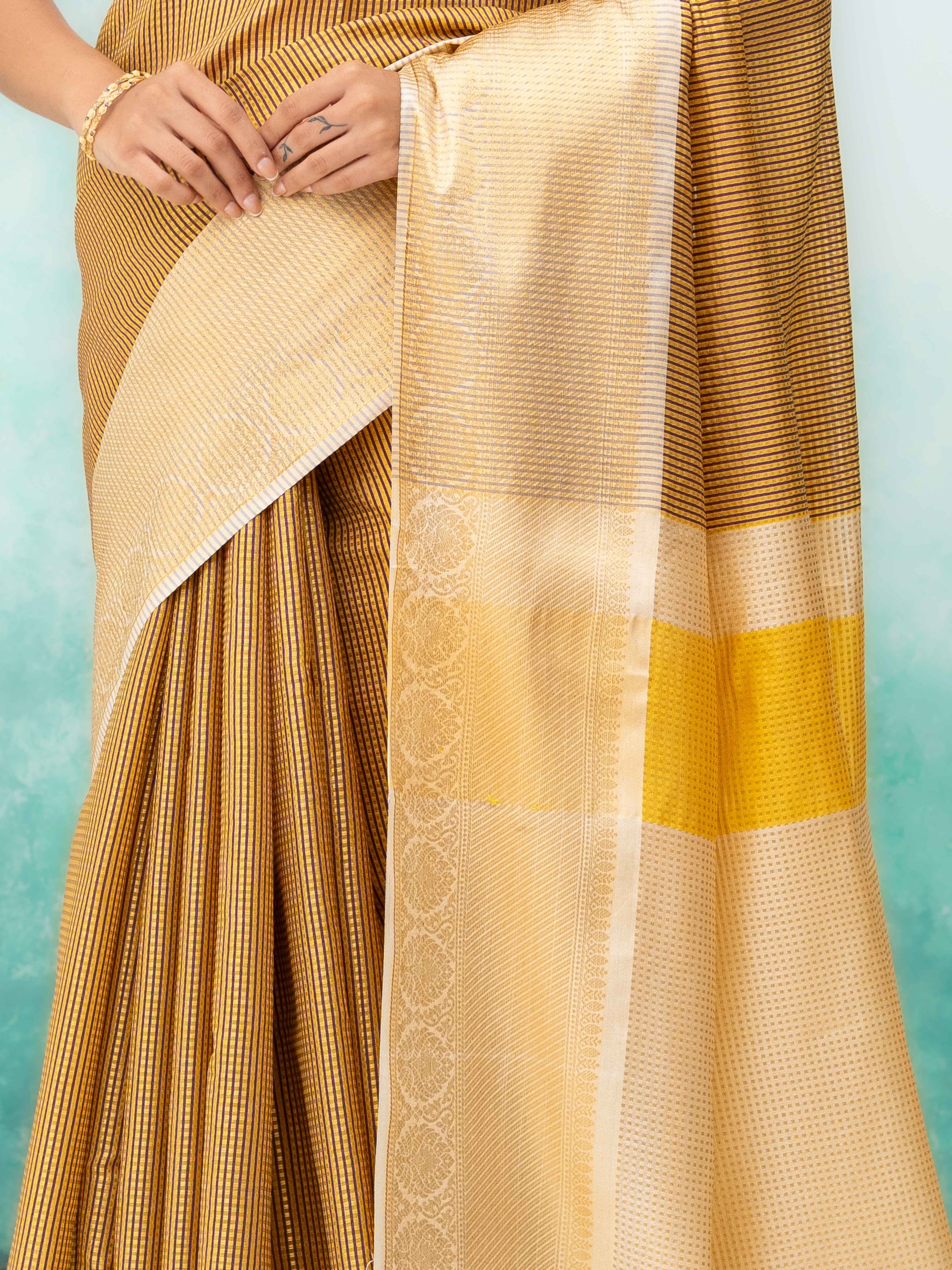 Purple Cotton Silk Saree
